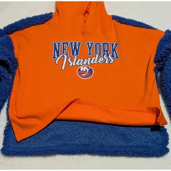 Orange & Blue NHL Newyork Islanders Kids Hoodie Size XL - Picture 3 of 6